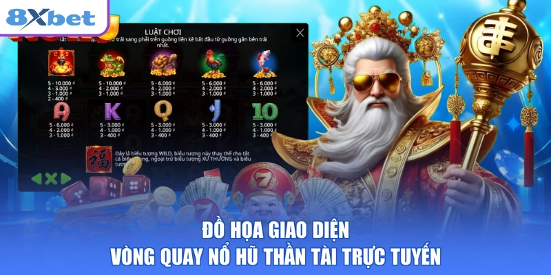 Đồ họa giao diện vòng quay nổ hũ thần tài trực tuyến